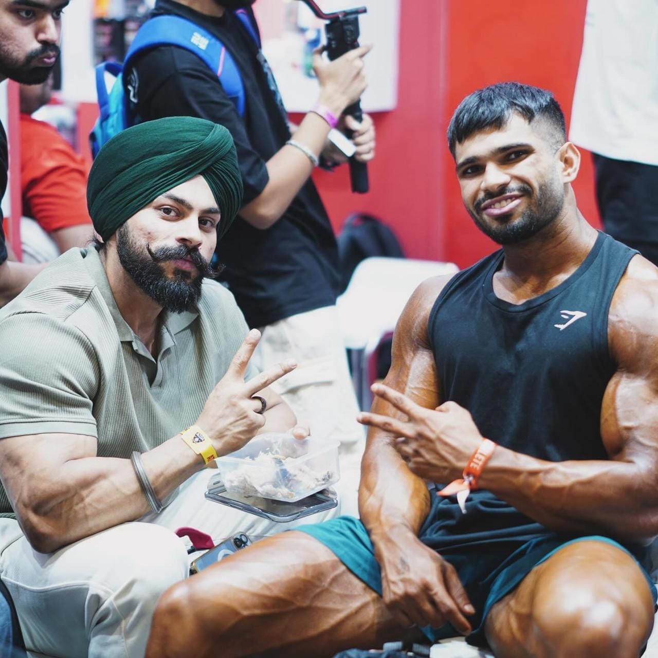 Nitin with a fitness industry personality